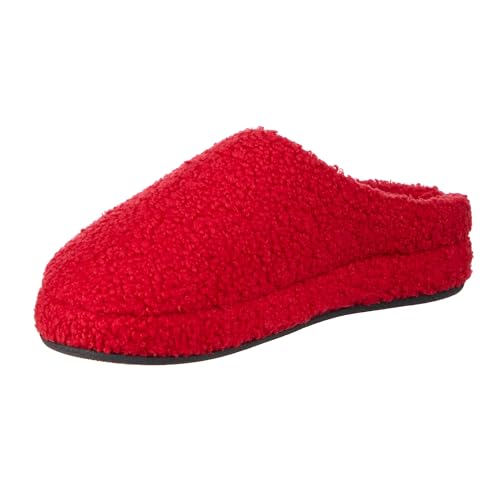 isotoner Womens Indoor/Outdoor Slip-on Fiona Clog Slippers with Memory Foam Comfort Chili 8.5-9