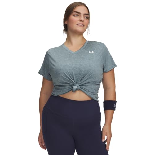 Image of Under Armour Women's Tech Twist V Neck Short Sleeve T-Shirt