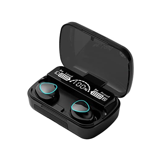 Tws Bluetooth 5.1 hörlurar 3500 mah vattentät laddningsbox, Bluetooth 5.1 hörlurar med 180h speltid, Ipx7 vattentätt headset för sport, brusreducerande trådlösa hörlurar (Black-A)