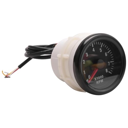 Yaregelun 52MM Electrical Tachometer 0-8000 RPM 2" RPM Tacho Meter for 2 3 4 5 6 8 Cylinder Gasoline Engine Car Boat Yacht