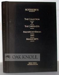 COLLECTION OF THE GARDEN LTD. MAGNIFICENT BOOKS AND MANUSCRIPTS, CONCEIVED AND FORMED BY HAVEN O'MORE, FUNDED BY MICHAEL DAVIS.