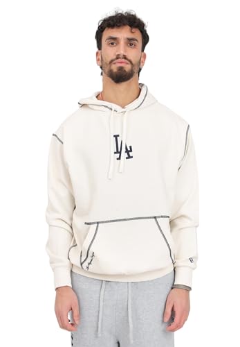 New Era ERA Herren Sweatshirt Oversize LA Dodgers MLB World Series Color Butter, Weiß, M