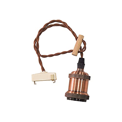 億兆堂 1灯引掛けシーリングソケット スチールペンダントライト アンティーク照明器具 天井照明 シンプルレトロモダンライト おしゃれ 北欧 工業系 L