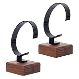 TINEASUR Espositore per Orologi e Bracciali in Legno Nero a Forma di C con Plastica, 2 Pz, Display Minimalista per Accessori e Complementi da Ufficio o Camera da Letto