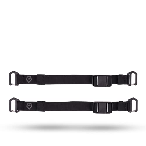 WANDRD Premium Accessory Straps: Durable 1" Straps w/Magnetic Buckle, Metal Gatekeepers & Reflective Logo (2-Pack)