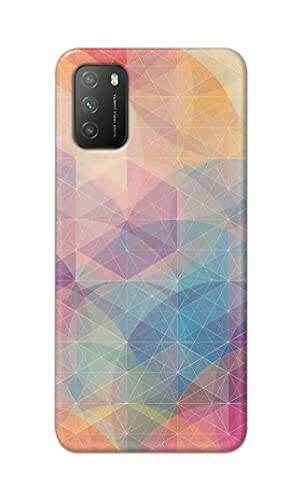 Image of Printed Hard Back Cover Case for Mi Poco M3 Back Cover (Crumpled Paper Design) -1803