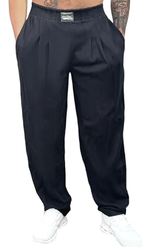 Classic Soft Solid Black Relaxed Fit Corduroy Baggy Pants for Men and Women