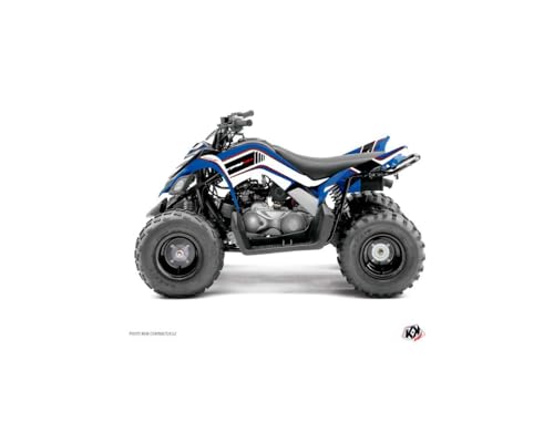 Kit déco Yamaha 90 Raptor autocollant Kutvek Corporate YFM90 bleu 2009-2023