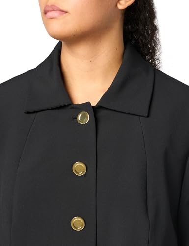 Women's Stretch Crepe 3-Button Jacket & Flounce Skirt 2pc Set3