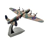 YUBJIANG Alloy WWII Royal Air Force Avro Lancaster Bomber Aircraft Model 1:144 Simulation Science Exhibition Model