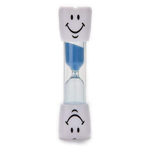 Dental Aesthetics UK 1 PCS Niño Temporizador de Cepillado Mini 3 Minutos Temporizador de Arena Sonriente Reloj de Arena por SamGreatWorld, Azul
