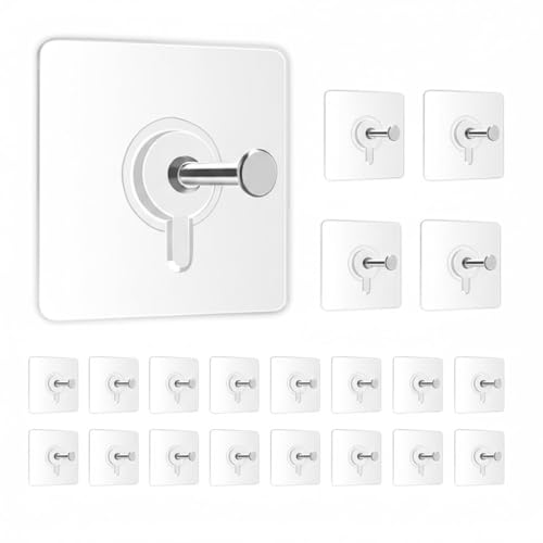 CANDY KART 20 Pcs Self Adhesive Hooks Wall Hooks - Heavy Duty for Wall Heavy Items Wall Hanger Hook Without Drilling – Sticky for Hanging Towel, Coat & Key (Pack of 20, Photo Frame)
