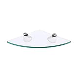 ABMEESUNG: Durchmesser der Glas Wandablage: 250 mm (9,8 inch), Gesamthöhe: 63 mm (2,5 inch). Das dreieckige an der Wand montierte Design erleichtert die Aufbewahrung von Gegenständen und spart Platz.