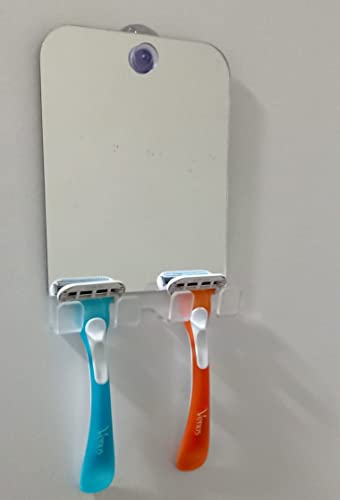 Espelho para Box em Acrilico com Ventosa + Spray Antiembaçante