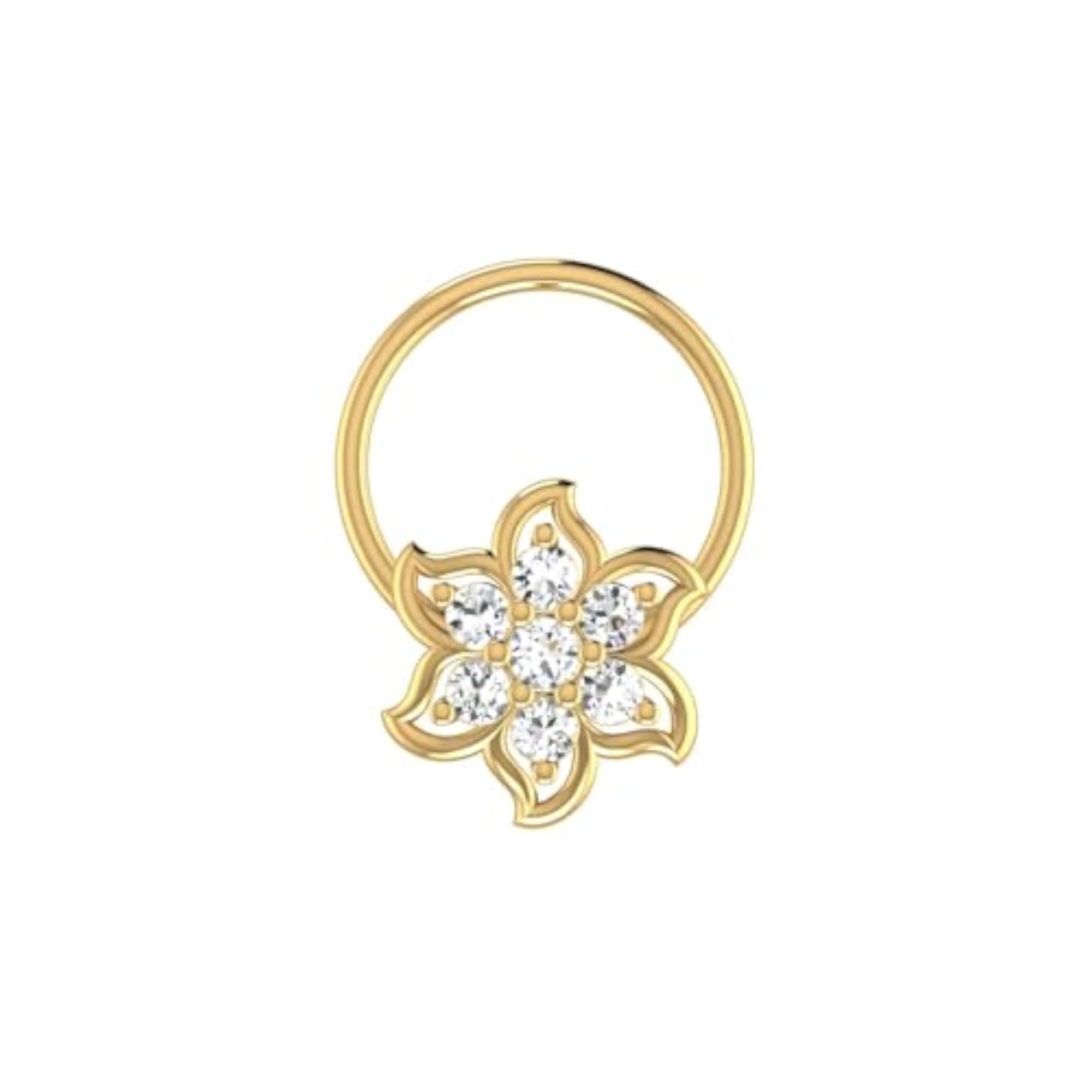 Women's 14Kt Yellow Gold Stud Nose Ring