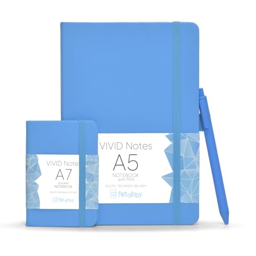 Image of Kitabby VIVID Notes Combo A5 & A7 Notebook - Blue
