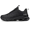 LARNMERN Steel Toe Cap Trainers Mens Safety Trainers Waterproof Cushioning Safety Shoes Anti-Smashing Lightweight Comfortable Fashion Work Shoes(Black Dull Microfiber,11 UK) #2