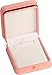LAODA Necklace Pendant Box - Elegant Quality PU Leather Necklace Chain Earring Jewelry Gift Holder Box with Gold Trim Gold Button Decoration for Women & Men (1, Pink)