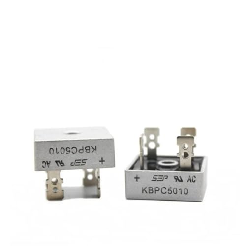 Diodo rectificador de potencia KBPC5010 50A 1000V pack de 2 para rendimiento eléctrico estable 5