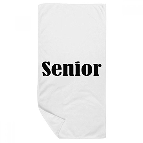 Serviette de bain noire senior 35x70cm | Solution débarbouillette douce