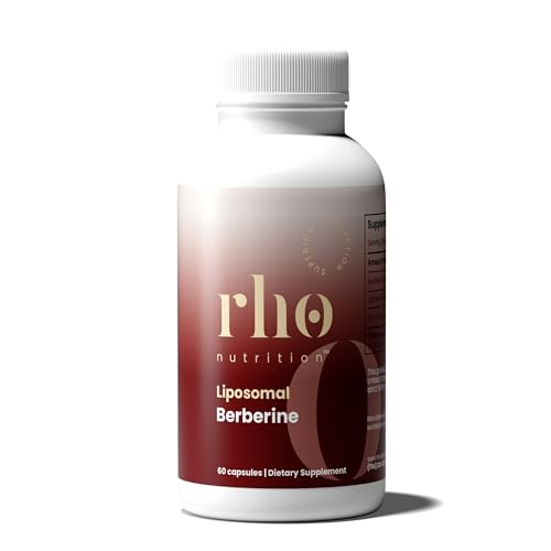 Rho Nutrition Liposomal Berberine Capsules – Ultra High Absorption Supplement – Supports Immune Function, Gut Health and Metabolic and Cardiovascular Health (60 Capsules)