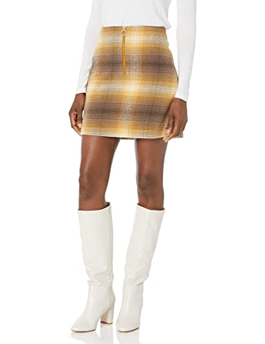 Tommy Hilfiger Women's Adaptive Wool Mini Skirt, Crest Gold Multi #TOP17