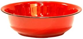 MF Small Red Decorative Enamel Basin