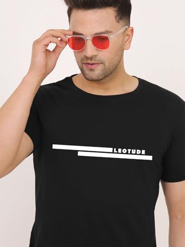 Image of LEOTUDE Men's Half Sleeve Regular Fit Tshirt | Tshirt for man