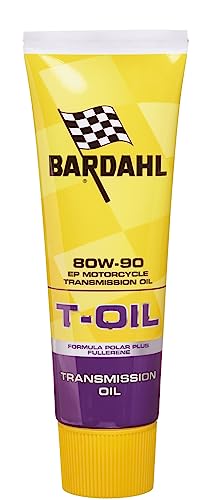 Bardahl Huile de Transmission T-Oil pour Engrenages de Moto et Scooter 80W90, Action Anti-Usure et Anti-Mousse, Lubrification optimale et Protection des...