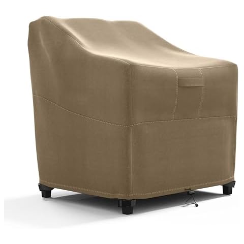 KHOMO GEAR Outdoor Chair Cover Patio Furniture Cover Waterproof Heavy Duty (Brown - Standard) Cover