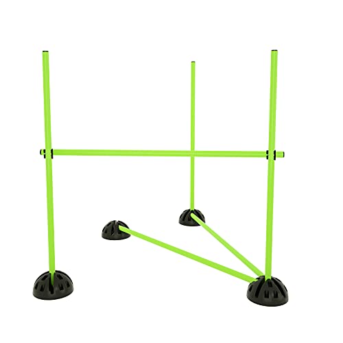 LZQ Sprungstangen-Set Agility Hürdenset Trainingsstangen für Sprungkraft, Dribbling und Beweglichkeit Ideal für den Vereins- oder Schulsport, Grün