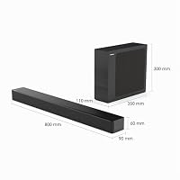 HS2100, 2.1 Kanal Soundbar, 240W max Audio Power,Dolby Audio, DTS Virtual:X, Ultra-Slim Wireless subwoofer, TV Mode, EzPlay – Ansicht 2