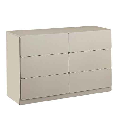 Vibe & Dine 6 Drawer Double Dresser, Modern Chest of