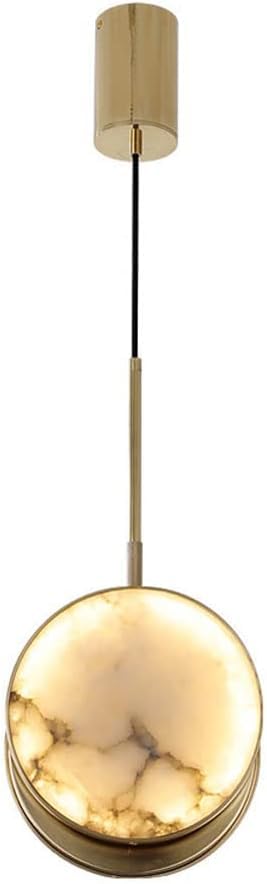 Suspension LED marbre géométrique 20W lustre moderne 4000K salon