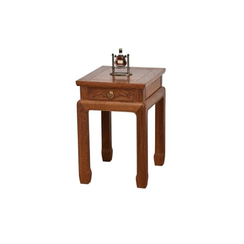 eexbz Sofa Chinese Style Wooden Sofa Side Table Living Room Corner Coffee Table Simple Small Square Table Sofas for Living Room