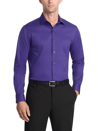 Image of Van Heusen Men's Dress Shirt Fitted Everyday Defense Stretch