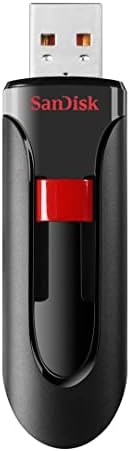 SanDisk Cruzer Glide 3.0 USB Flash Drive, CZ600 256GB, USB3.0, Black with red Slider, Retractable Design, 5Y