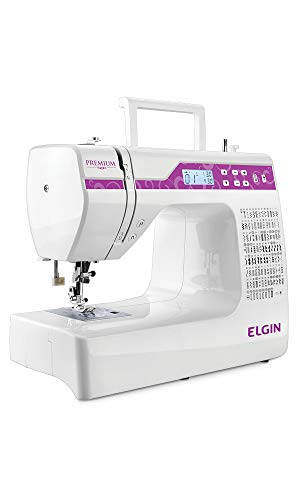 Maquina de Costura Premium Elgin Branco / Rosa 1