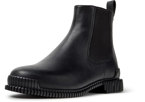 Camper Pix K400869 bottines Chelsea femme en cuir noir souple et semelle crantée