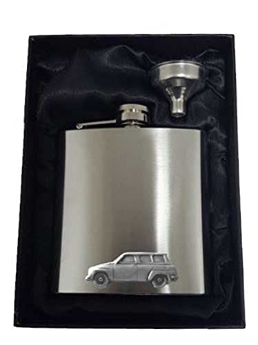 Flasque en acier inoxydable fiole alcool voiture suédoise 95 V4 cadeau homme 177ml