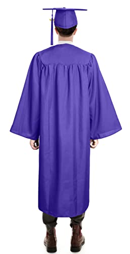 Image of Graduation Cap Gown 2026 2027 Matte Unisex for High School Bachelor | Heavyweight Matte Polyester,Zipper Closure,Adjustable Cap,Sizes 39-60,Bulk Orders Available