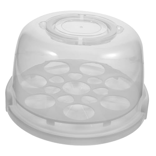 ABOOFAN Large Cake Box Lid Airtight Cake Storage Container Round Cheesecake Keeper Handle Plastic Dessert Carrier for Cupcake Saver