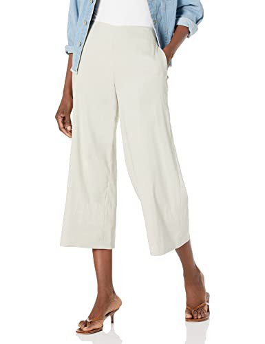 Vince Women's Linen Crop Wide Pant, Lt Dove, 10