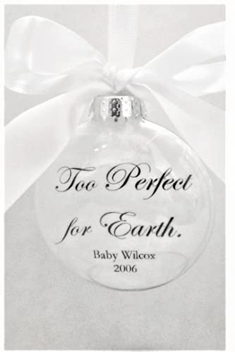 Miscarriage Memorial Gift Ornament Too Perfect For Earth With Birthstone Charm In Memory Infant Loss #TOP18