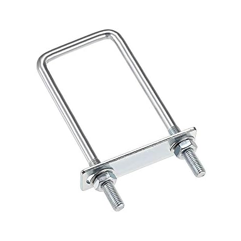 sourcing map 2" Square U-Bolts with Accessories Cover