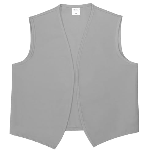 DayStar Apparel Unisex Uniform Vest - No Pockets - Style 740NP (Large, Silver)