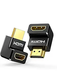UGREEN 2 Pack HDMI Adapter Right Angle 90 Degree Gold Plated HDMI Male to Female Connector Supports 4K for TV Stick