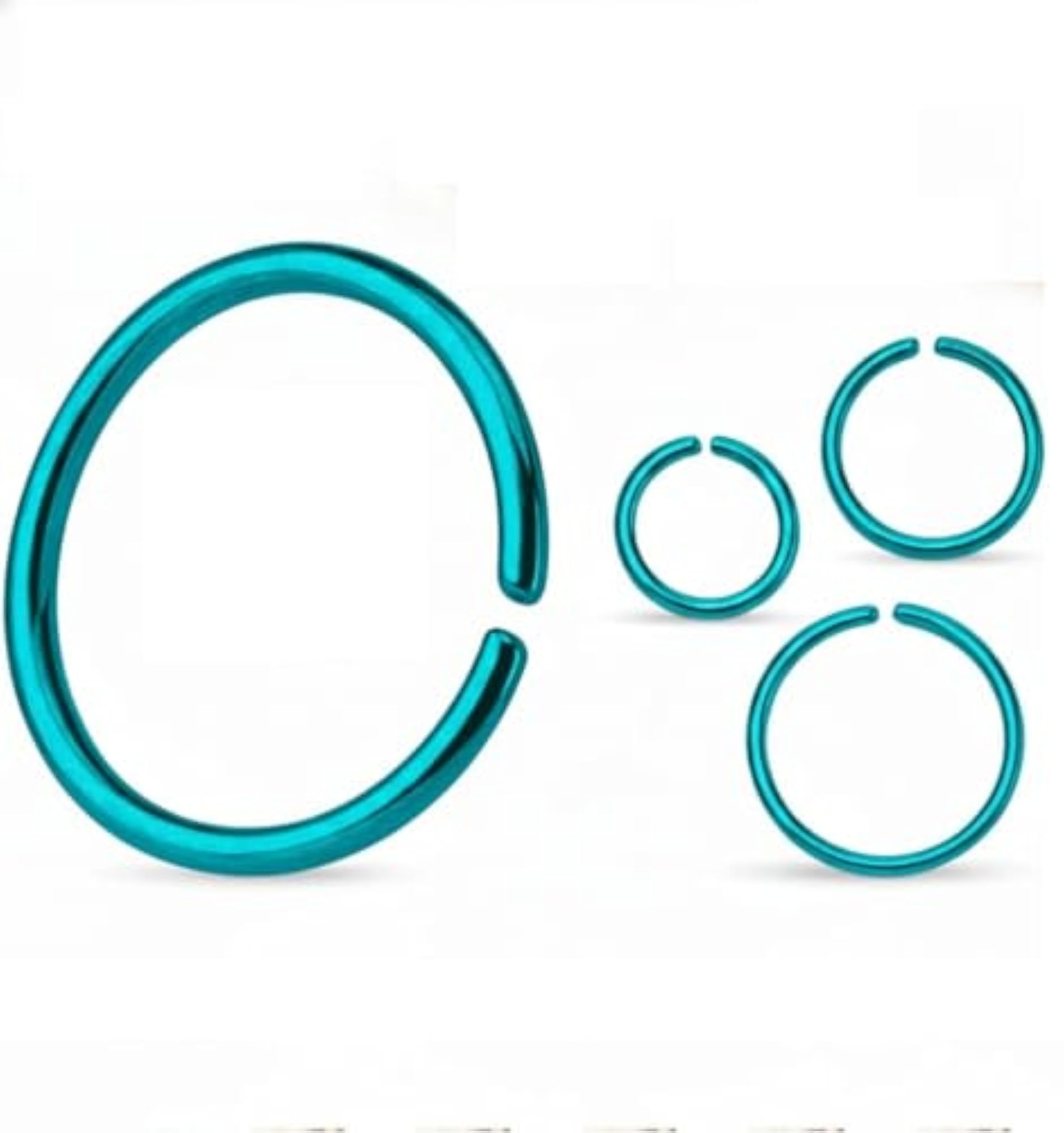 Women's Turquoise Blue Nose Ring Hoop