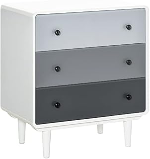 HOMCOM Chest of Drawers, 3 Drawers Storage Cabinet Clothes Closet Bedroom Living Room Organizer