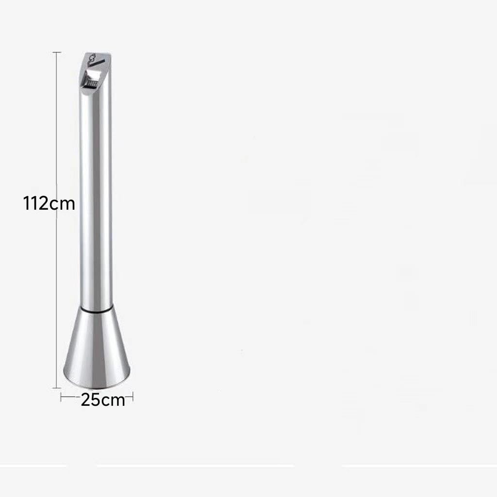 Cenicero de pie de acero inoxidable con cerradura para uso en exteriores